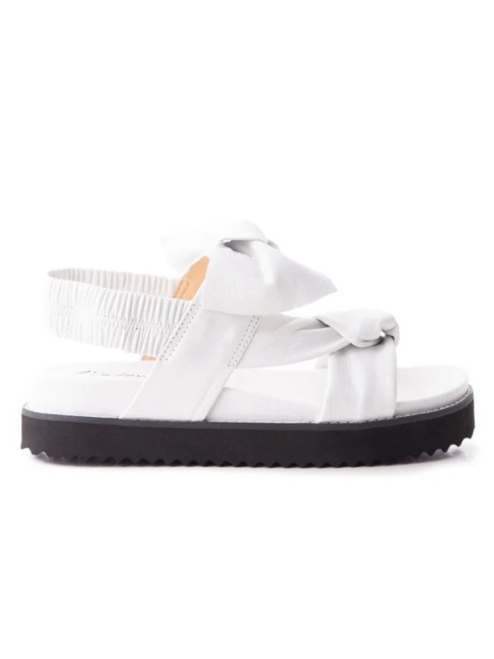 NEW L’Intervalle Atlantis White Leather Bow & Knot Detail Sandals Size 39